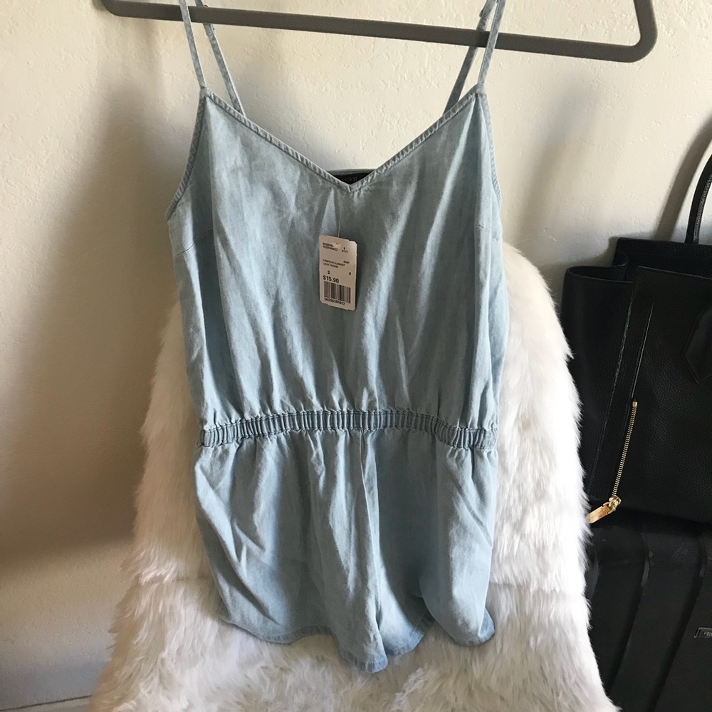 Denim Romper NWT